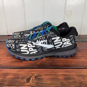 Brooks Adrenaline GTS 20 Run Happy Running Shoes Black Graphic Men’s 11